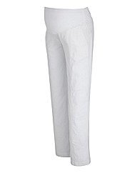 Wide Leg Linen Maternity Trousers
