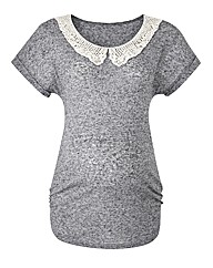 Maternity Lace Collar Tee