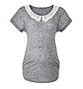 Maternity Lace Collar Tee
