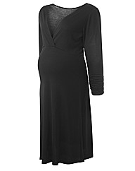 Maternity Wrap Long Sleeve Dress