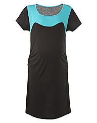 Maternity Colour Block Tunic Dress