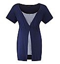 Mock 2 in 1 Stripe Nursing Top