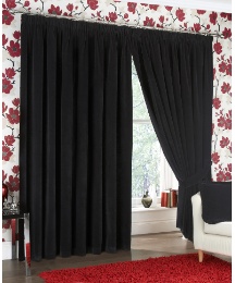 Thermal Velour Pencil Pleat Curtains