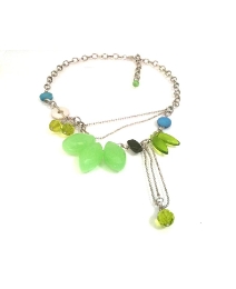 Funky Jewellery Oval Stone Necklace