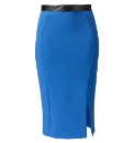 Cobalt Pencil Skirt