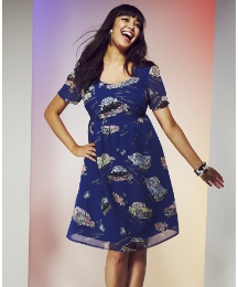 50s Style Car Print Dress