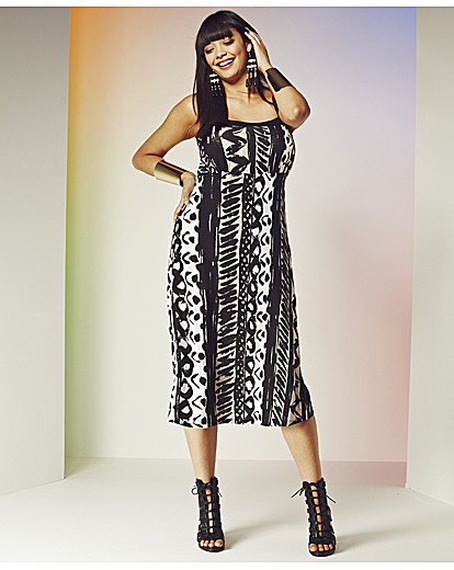 Tribal print maxi dress