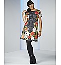 Fit and Flare Mirror Print Dress