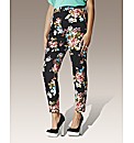 Cropped Floral Print Trousers