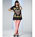 Dipped Hem Mirror Print TShirt