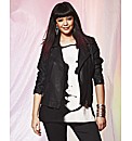 PU Biker Jacket with Stud Detail