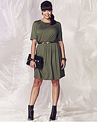 Military Style Jersey Dress