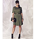 Military Style Jersey Dress