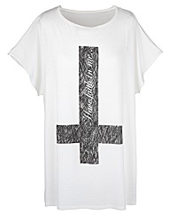 AX Paris Have Faith Cross Print T Shirt