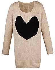 AX Paris Heart Print Jumper