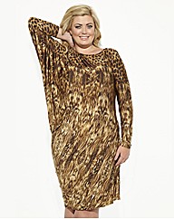 Gemma Collins Mali Batwing Leopard Dress