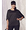 Metallic Yarn Batwing Top
