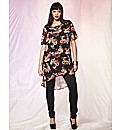 Printed Dipped Hem Tunic