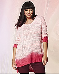 Dip Dye Popcorn Knit Jumper