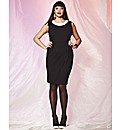Shift Dress with Contrast Collar