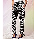 Geo Print Pull On Pants