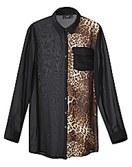AX Paris Contrast Leopard Print Blouse