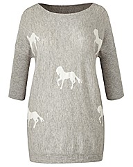 AX Paris Horse Print Slouch Jumper