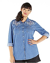 Embroided Denim Shirt