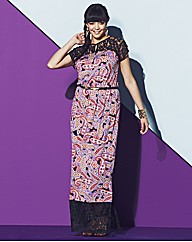 Lace Paisley Maxi Dress