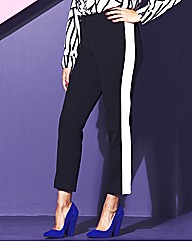 Black And White Panel Trousers