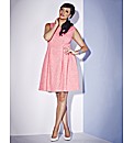 Jacquard Skater Dress With Pleats