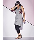 Tunic With Contrast Neon Lace Panels