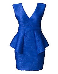 Paper dolls V Neck Peplum Dress