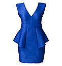 Paper dolls V Neck Peplum Dress