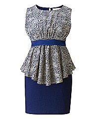 Paper dolls Printed Peplum Dress