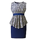 Paper dolls Printed Peplum Dress