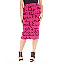 Midi Graffiti Printed Skirt
