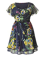 AX Paris Navy Floral Print Dress