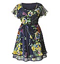 AX Paris Navy Floral Print Dress