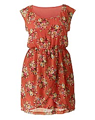 AX Paris Wrap Coral Print Dress
