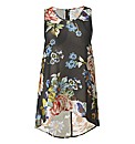 AX Paris Black Floral Chiffon Vest