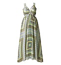 AX Paris Square Print Mint Maxi Dress