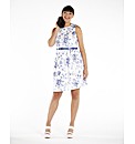 Floral Blue Skater Dress