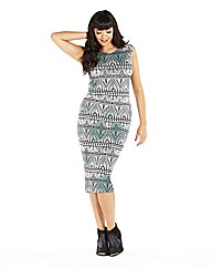 Tribal Printed Midi Dress