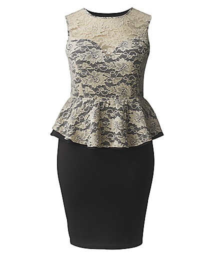 AX Paris Lace Peplum Dress AX Paris Lace Peplum Dress