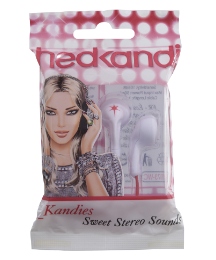 HK Kandies Earphones White/Coral