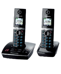 Twin Phone Answering with Machine Black