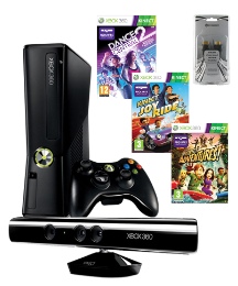 Xbox 360 4GB + Kinect Sensor + Games