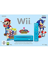 Limited Edition Blue Wii Console & Mario