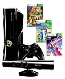 Xbox 360 250GB + Kinect + 2 Games
